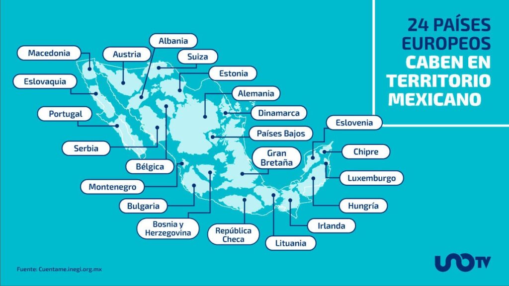 24 países europeos caben en México