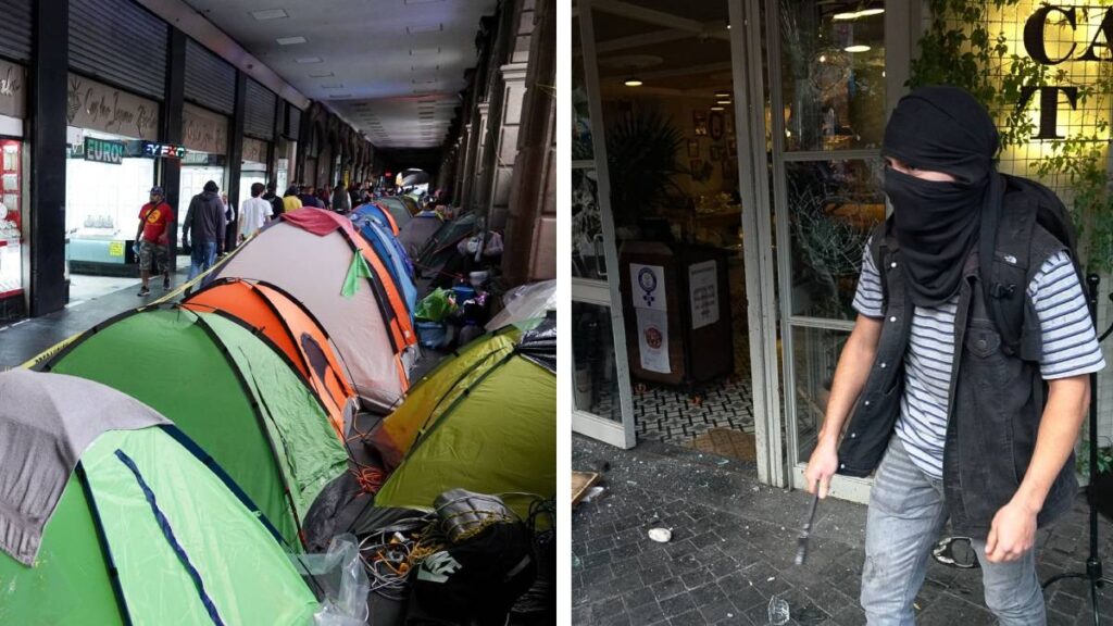 Manifestaciones y plantón de la CNTE