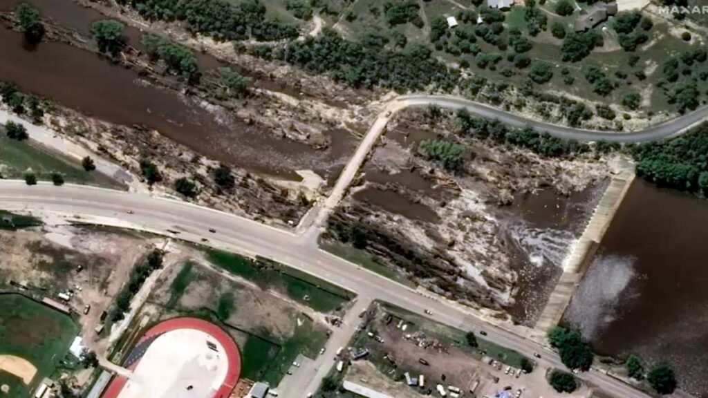 Inundaciones de Texas desde el espacio, así se ve el antes y el después