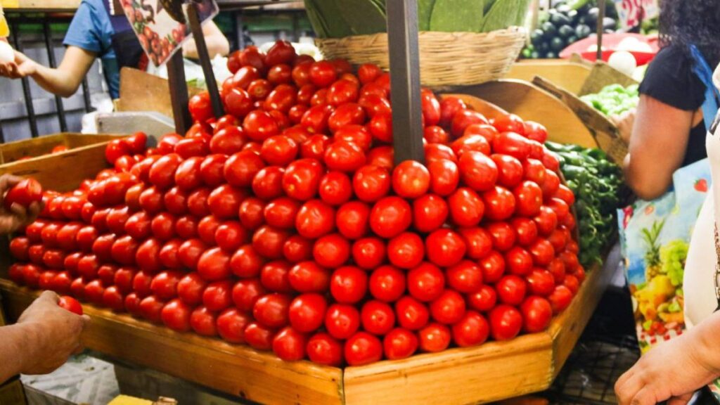 Checa dónde se vende más barato el jitomate.