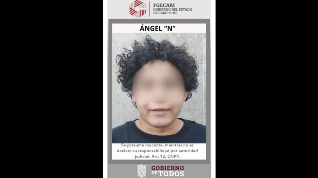 Ángel “N” único detenido por el caso de “La Manada de Campeche”.