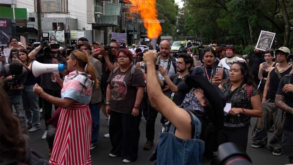 Marcha en la CDMX contra la gentrificación.