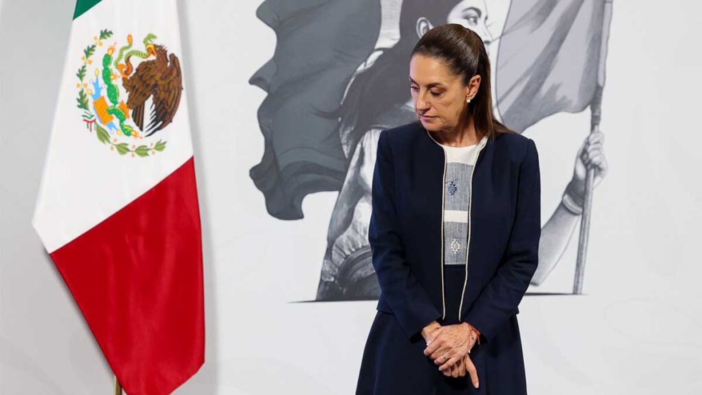 Claudia Sheinbaum en Palacio Nacional.