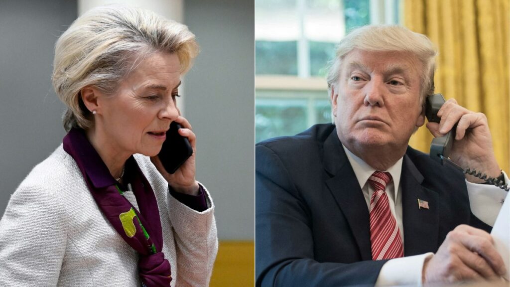 Ursula von der Leyen y Donald Trump