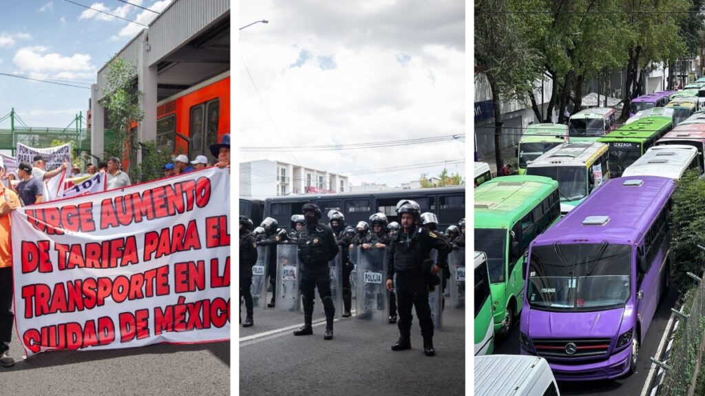 Marcha de transportistas en CDMX