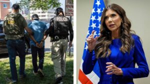 Kristi Noem celebra “autodeportaciones” con retuit al ritmo de Celebration