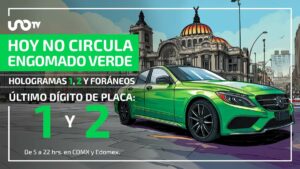Engomado verde y placas 1-2 tienen restricción vehicular este jueves