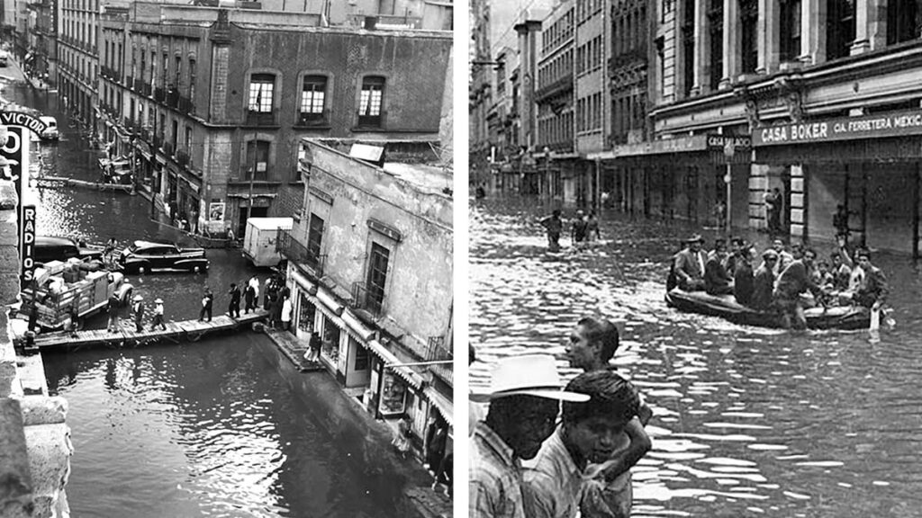 Lluvias del domingo superaron las de 1951 en el Zócalo de CDMX.