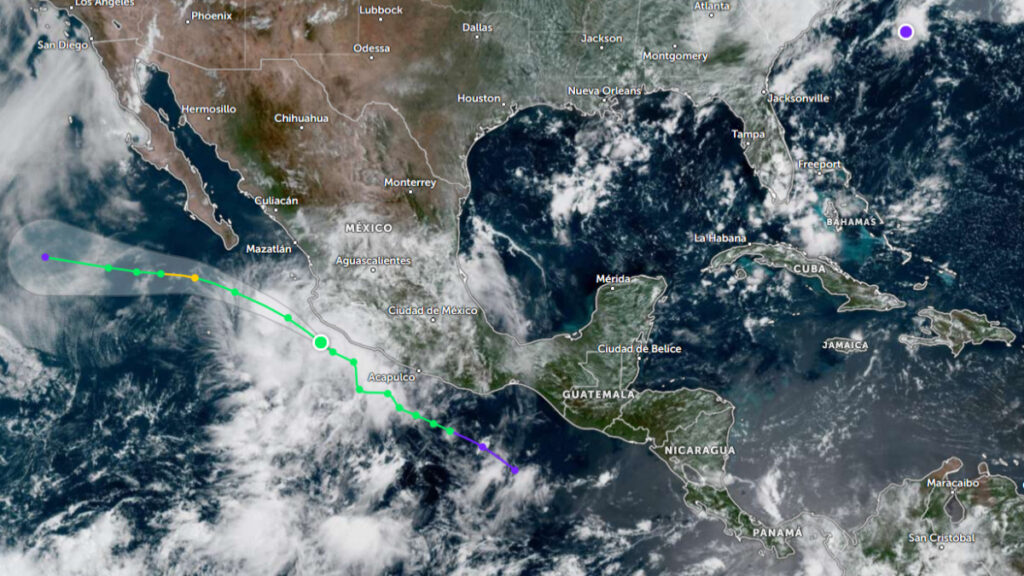 Sigue la trayectoria de la tormenta tropical Ivo con el celular, se prevén lluvias intensas en Guerrero y Oaxaca