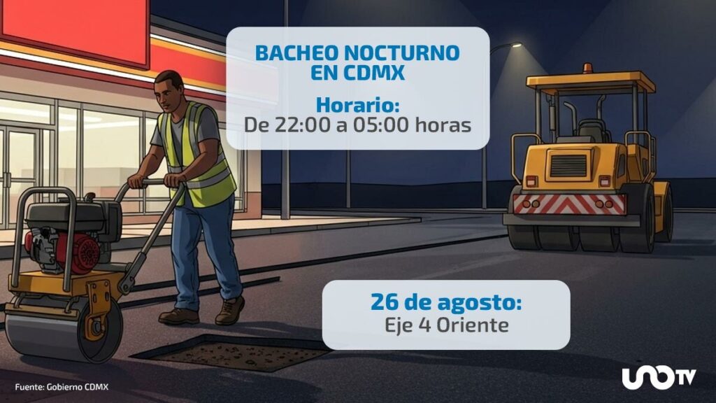¿Qué avenida estará cerrada por bacheo en CDMX esta noche?