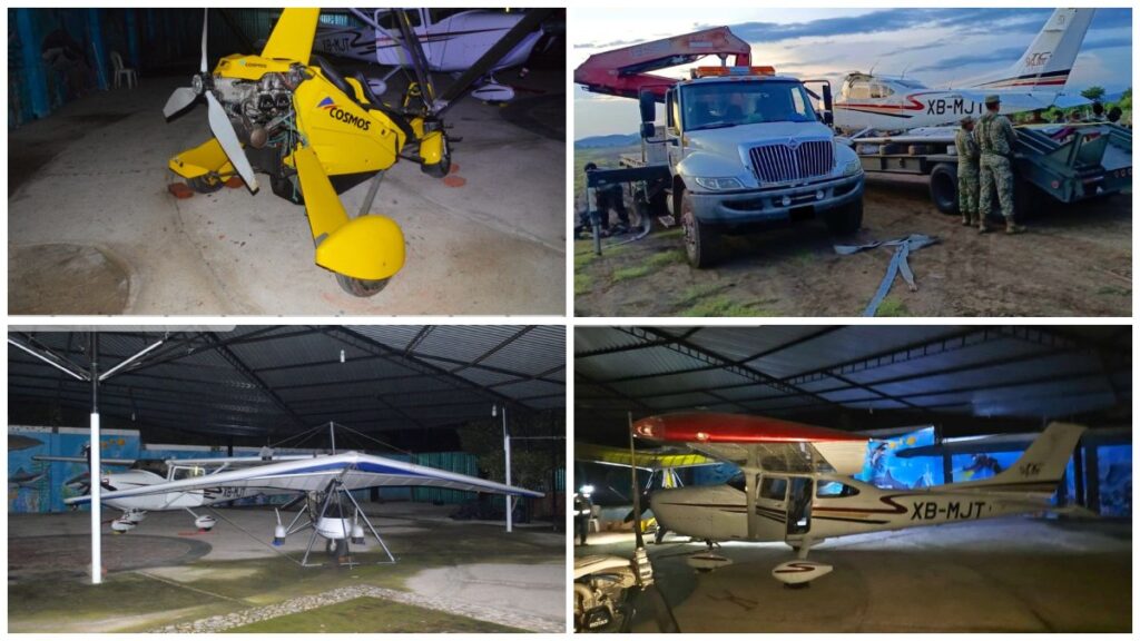 Aeronaves confiscadas en Guerrero