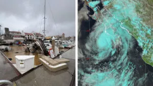 Huracán Lorena ya causa caos en BCS: cierran escuelas, puertos y hay desalojos