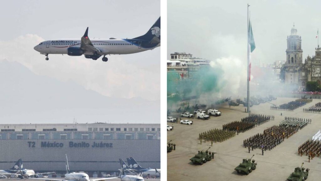 Avión desfile militar