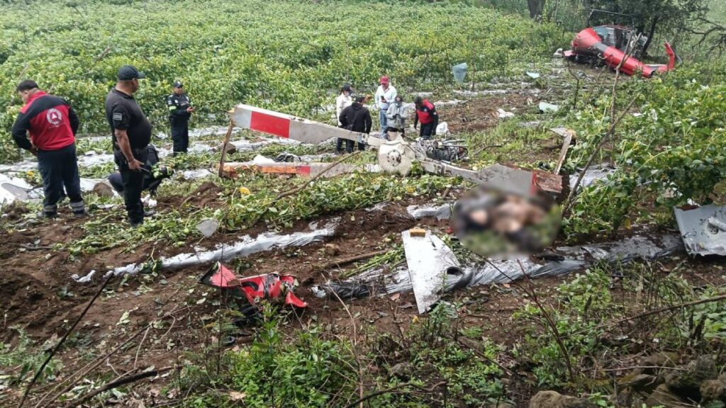 Desplome de helicóptero