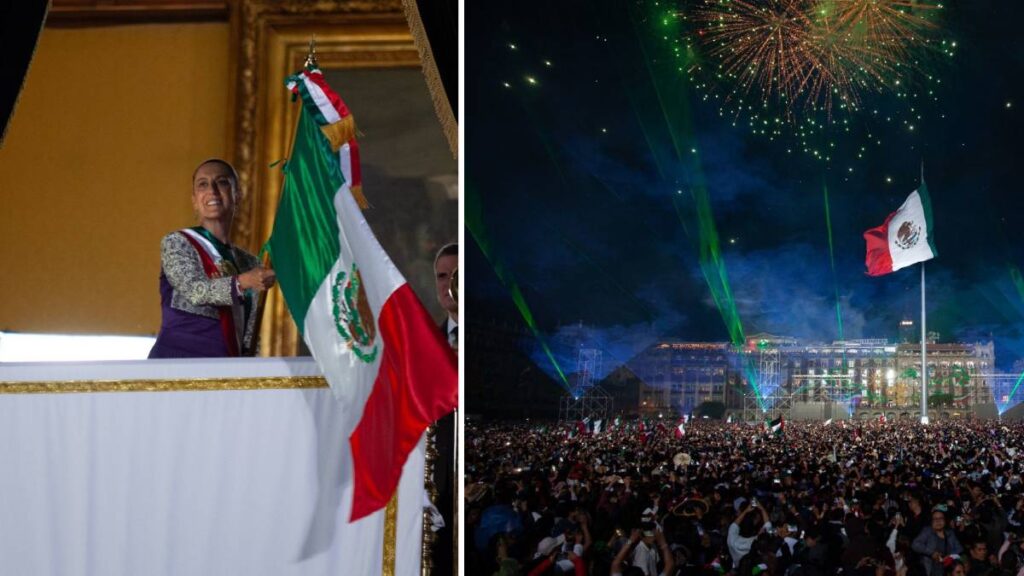 Claudia Sheinbaum dio el Grito de Independencia como la primera presidenta de México en encabezar esta ceremonia histórica.