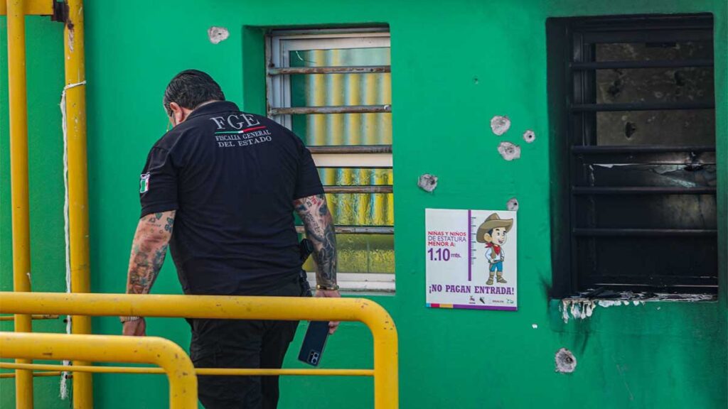 Ataque en la taquilla del Palenque de Culiacán en 2024.