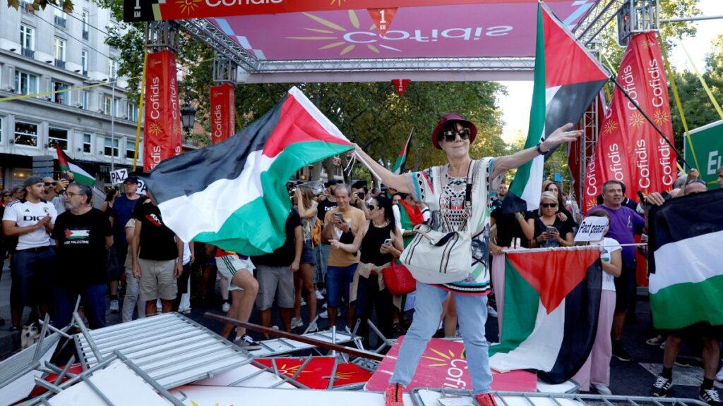 Protestas propalestinas en Madrid obligan a cancelar última etapa de la Vuelta a España
