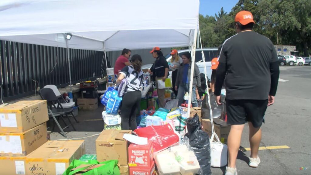 Centro de Acopio de la UNAM para damnificados por las lluvias