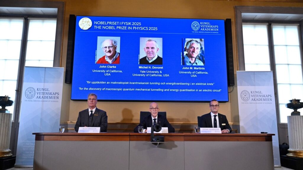 Clark, Devoret y Martinis ganan Nobel de Física 2025 por avances en mecánica cuántica