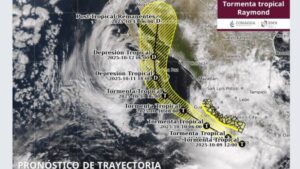 Se forma la Tormenta Tropical Raymond frente Guerrero