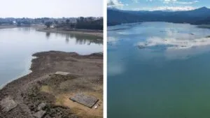 Del mínimo histórico al 97%: el antes y después del Cutzamala en imágenes