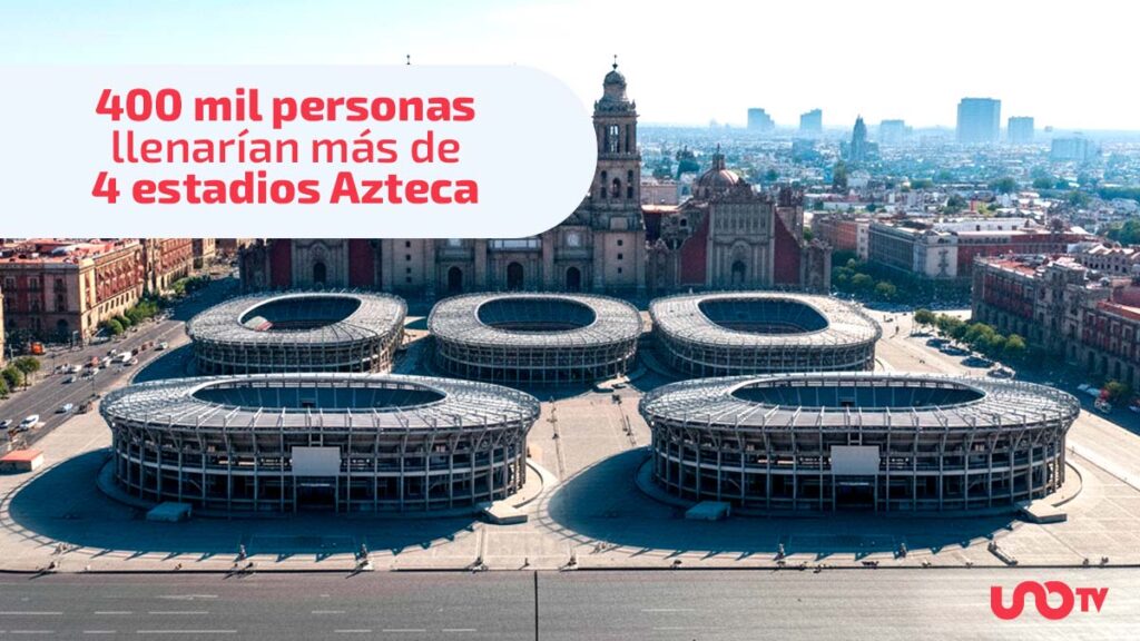 Reportan 400 mil personas en evento de Sheinbaum en el Zócalo. Especial