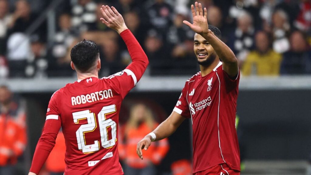 El Liverpool derrota al Frankfurt en la jornada 3 de la fase de liga de la Champions League