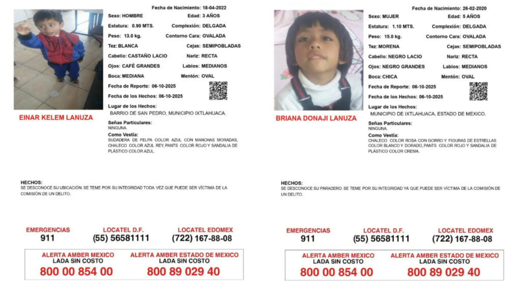 Video muestra el momento del robo de dos niños en Ixtlahuaca.