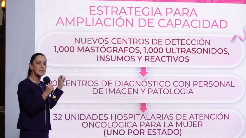 Sheinbaum presenta estrategia contra cáncer de mama