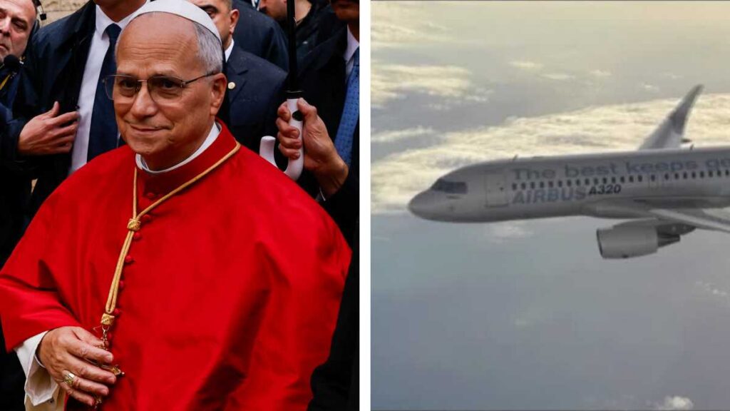 Papa León XIV viaja en avión Airbus 320neo
