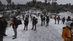Frente 14 seguirá provocando caída de nieve, aguanieve y lluvias para este lunes en el país