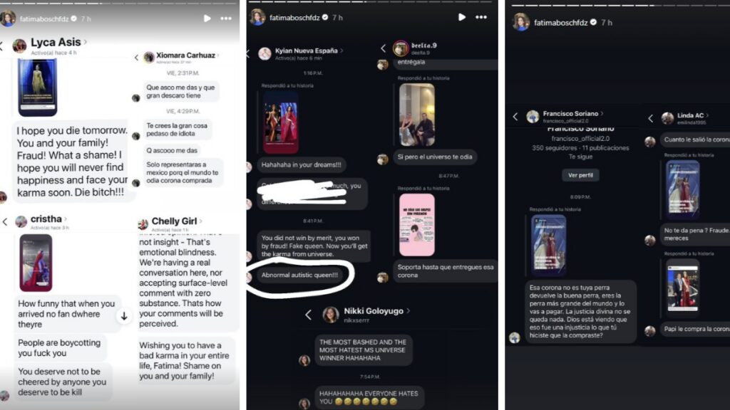 Fátima Bosch denuncia ola de odio tras ganar Miss Universo 2025
