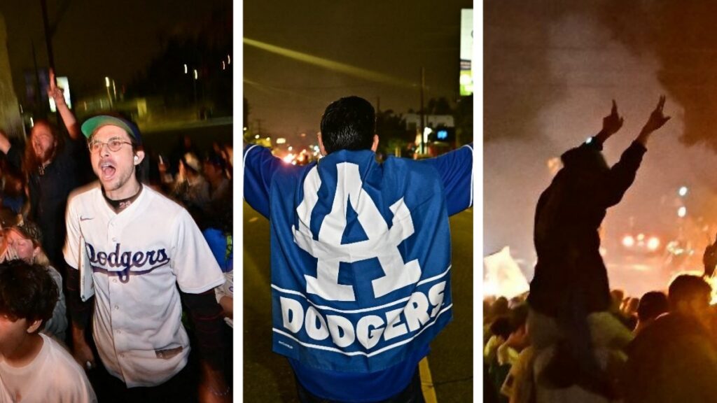 Los fans de Dodgers enloquecen tras ganar la Serie Mundial