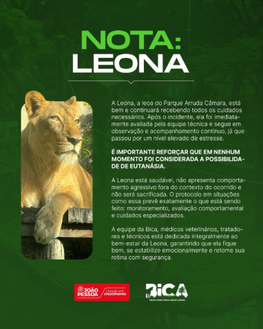 Captura de pantalla: Comunicado oficial del zoológico parquedabica.