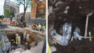 INAH frena obras de la Calzada Flotante en Cuauhtémoc por hallazgo arqueológico