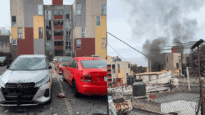 Explosión e incendio en edificio de departamentos en Tlalnepantla deja 3 heridos