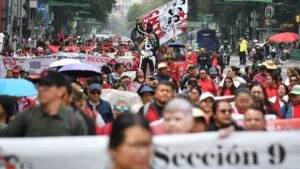 La CNTE encabeza las movilizaciones en CDMX este 13 de noviembre
