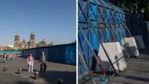 Zócalo amanece blindado previo a marcha del 25N