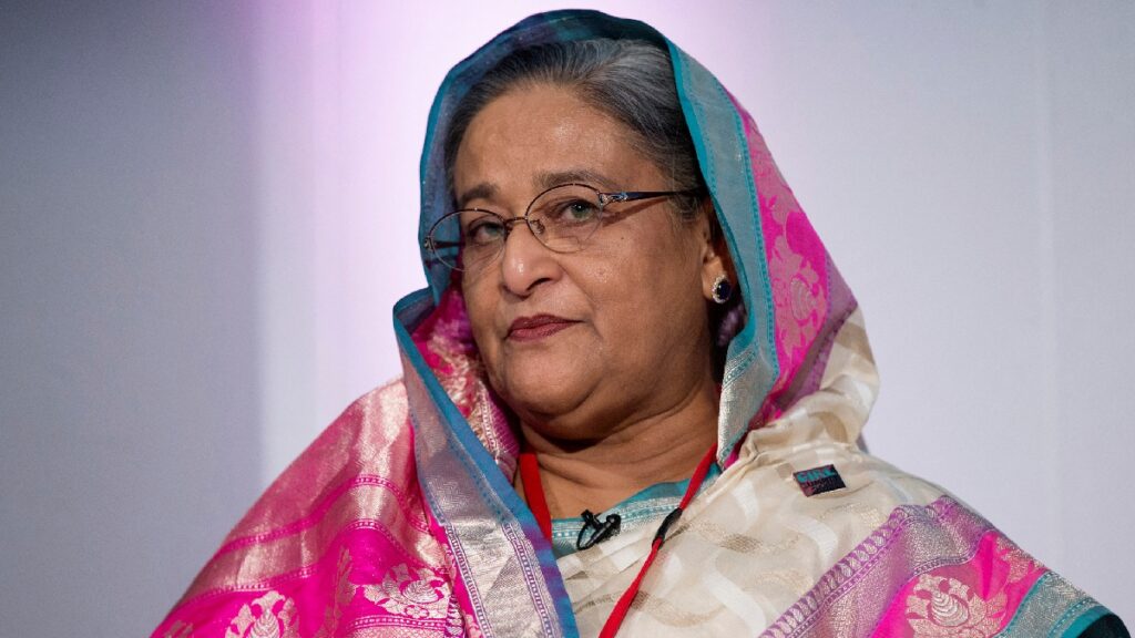 Ex primera ministra de Bangladés. Foto: AFP