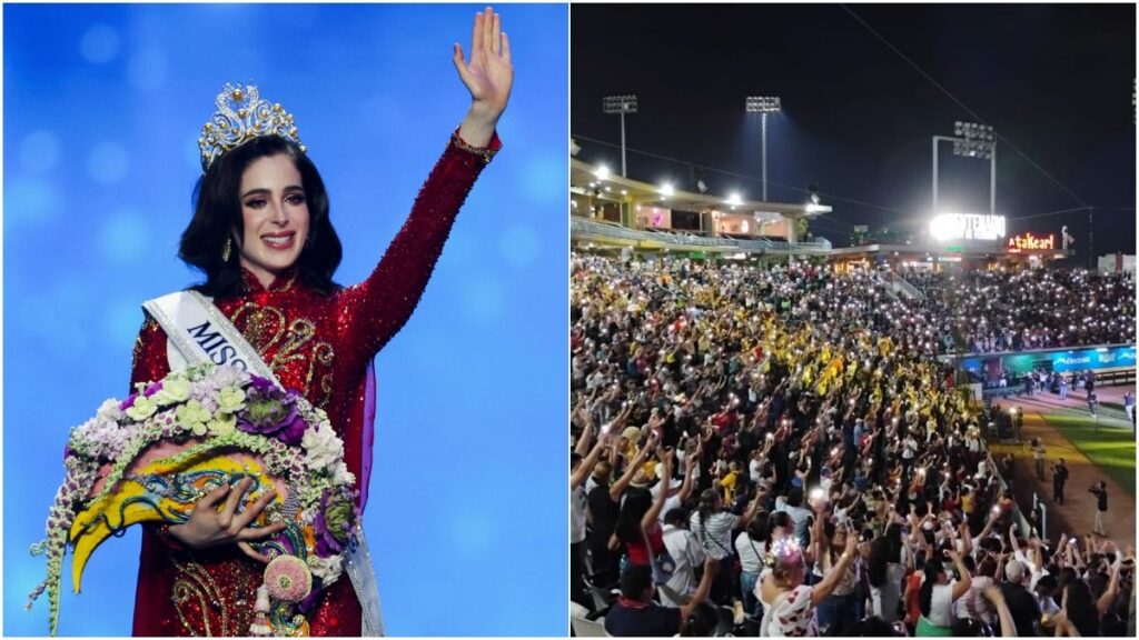 Celebran con estadio lleno en Tabasco por triunfo de Fátima Bosch en Miss Universo 2025