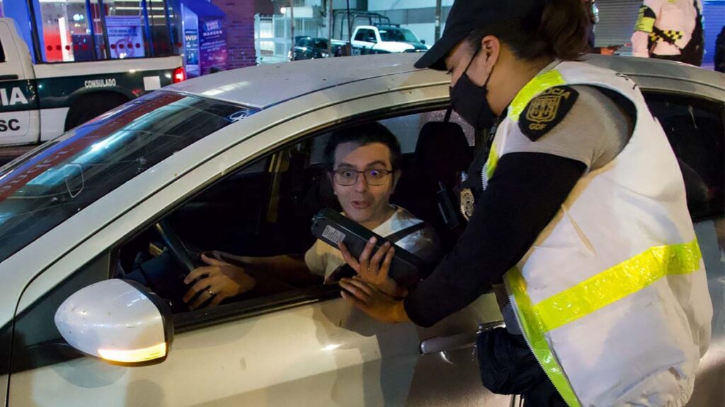 Operativo de alcoholímetro en la CDMX.