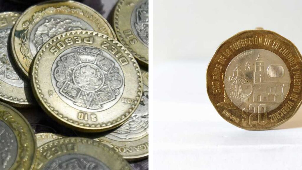 Cambiarán monedas de 10 y 20 pesos