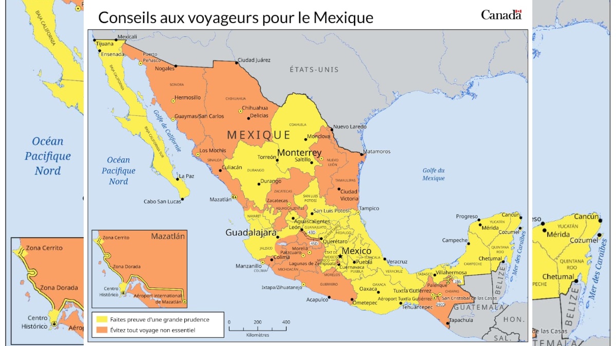 Canadá emite alerta de viaje a 14 estados de México por violencia y crimen organizado