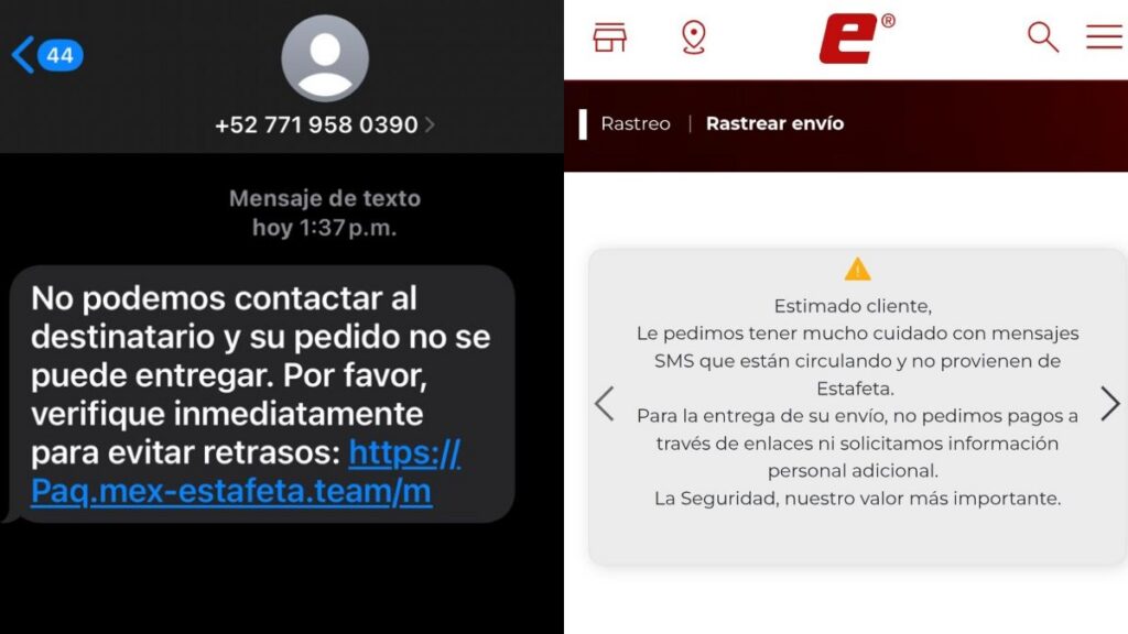 Alerta de estafa en Navidad: recibes un mensaje falso a nombre de Estafeta y te roban tu dinero