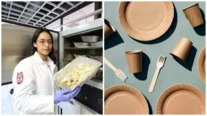 Ciencia que emociona: equipo del IPN transforma residuos en platos amigables con el ambiente
