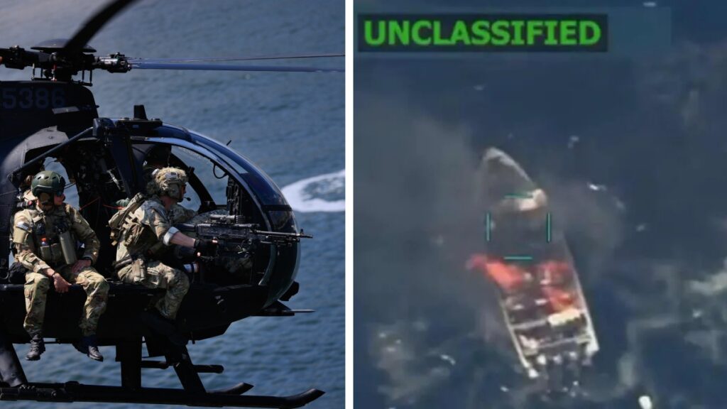 Francotiradores a la vista sobre narcolanchas. Foto: Gettyimages/Uno Tv