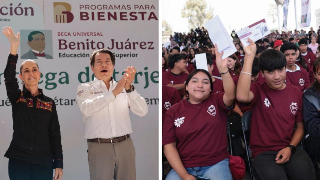Entrega de Beca Universal Benito Juarez y nuevo plantel CBETIS en Queretaro. Foto: Cuartoscuro