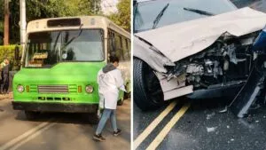 VIDEO: microbús provoca choque múltiple y volcadura en Coyoacán, CDMX