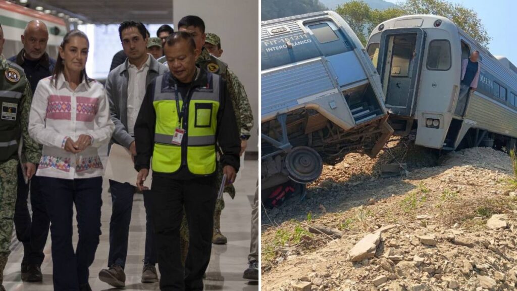 Claudia Sheinbaum visitó a víctimas del accidente del Tren Interoceánico en Oaxaca, donde murieron 13 personas.