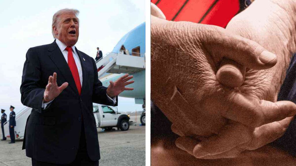 ¡Por saludar mucho! Casa Blanca explica moretones y vendajes en mano de Donald Trump